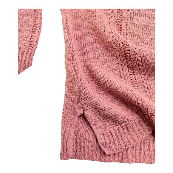 Vtg 1980s Mauve Pink Pullover V Neck Sweater Sz M? Cottage Country Core EUC - Picture 4 of 6